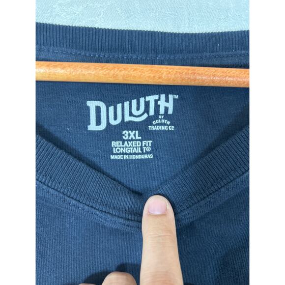 Duluth T Shirt 3XL Navy Blue Relaxed Fit Longtail Tee - Picture 5 of 9